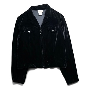 Vintage velvet zip up short jacket "made in USA"