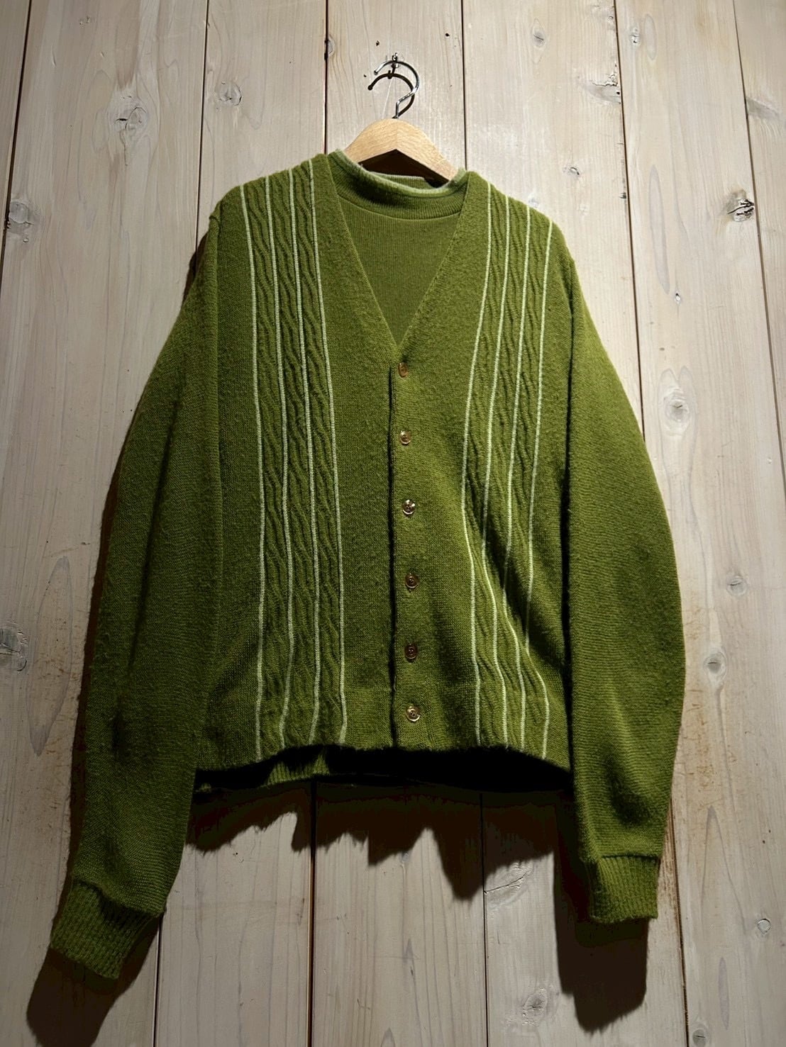 a.k.a.C.a.k.a vintage】70's “Sears” Cardigan × S/S Knit Setup