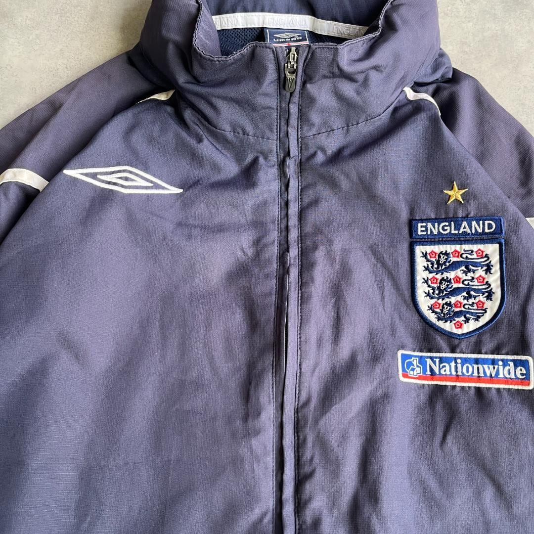 アンブロ イングランド代表 ナイロンジャケット サッカー 3XL 紺