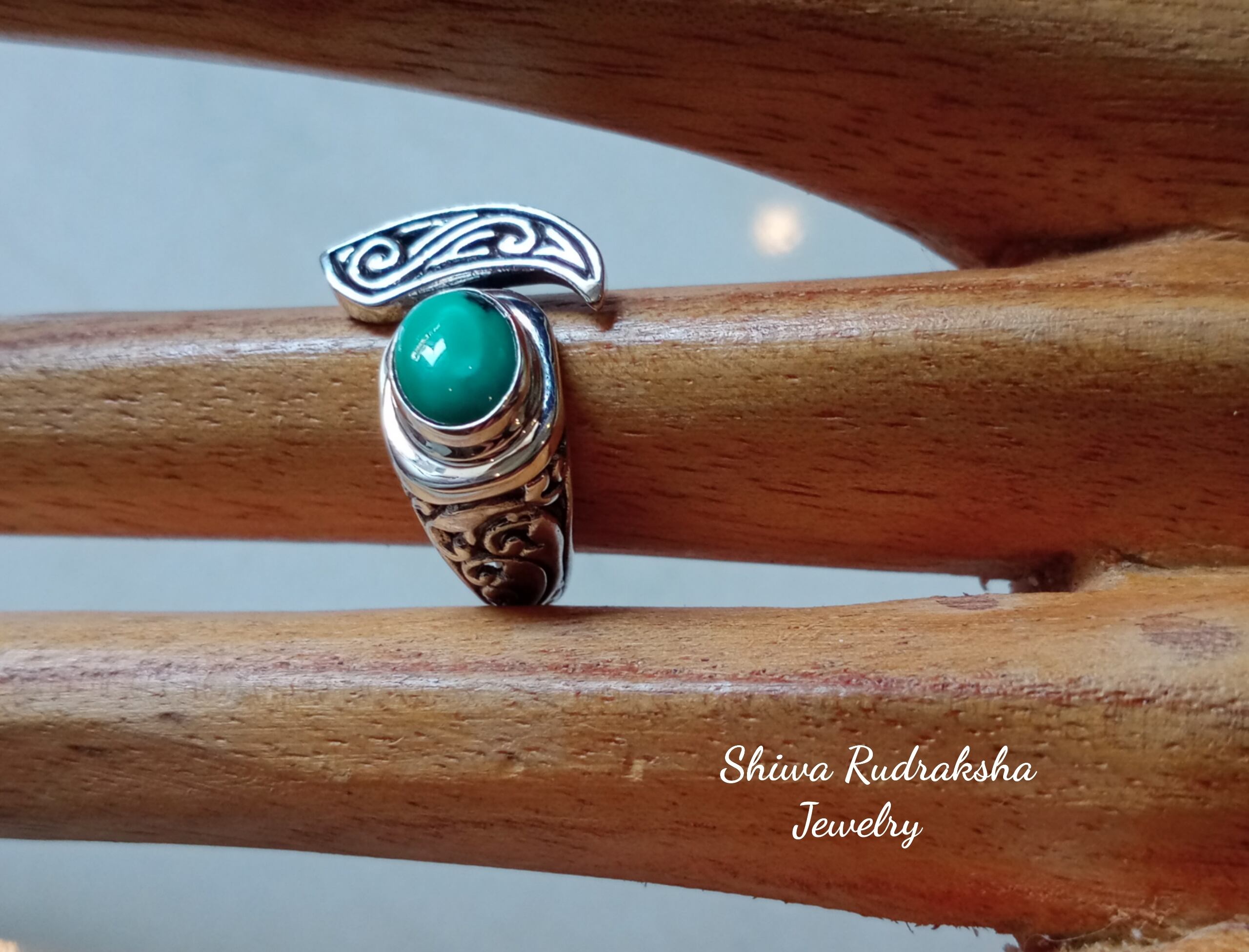 グリーンターコイズ】オリジナルデザイン☆シルバー925リング