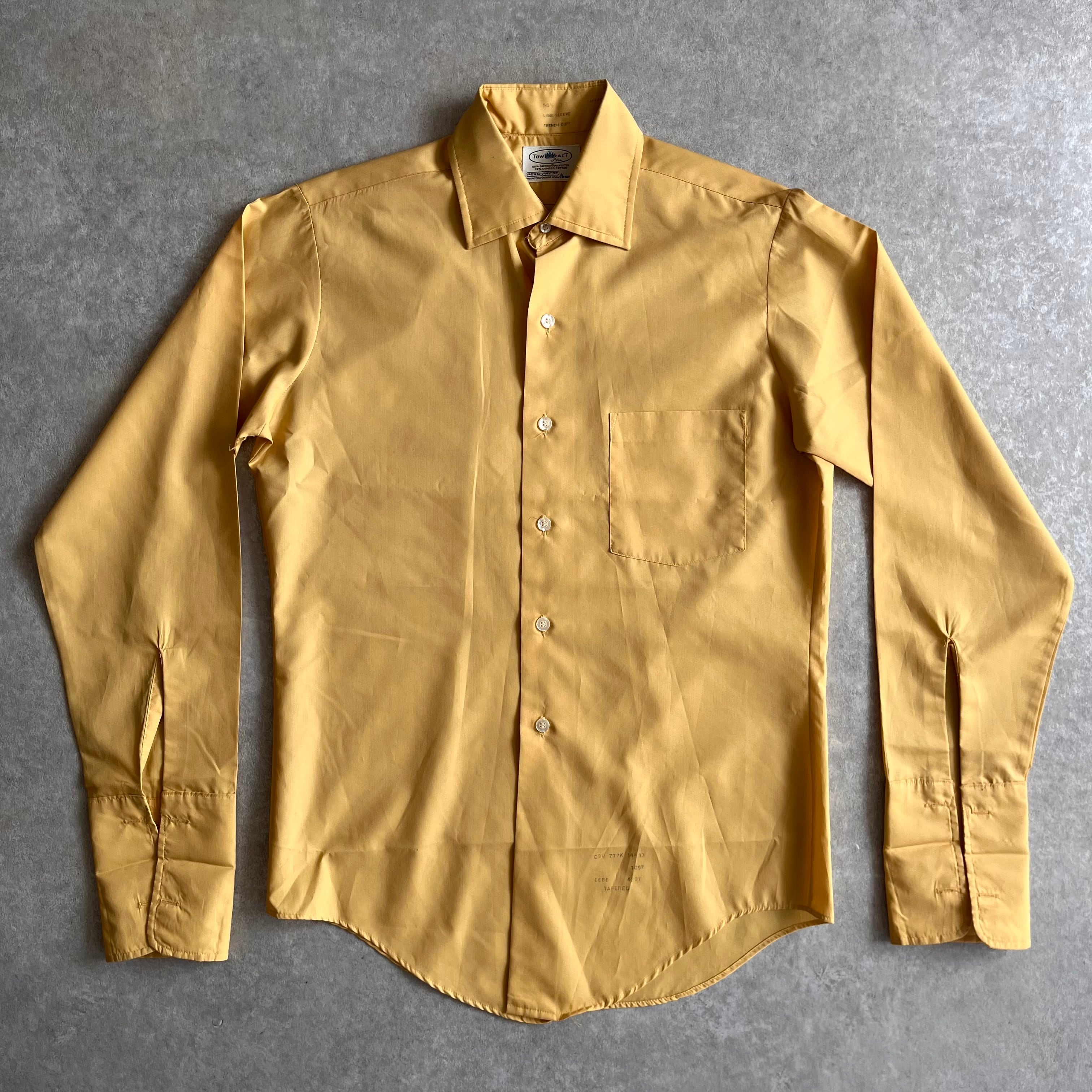 1970s TOWN CRAFT "Dead Stock" L/S Cuffed Shirts L H471
