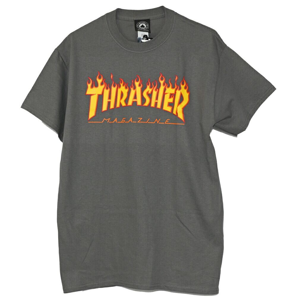 クリックポスト対応スラッシャー THRASHER tシャツ Flame Logo S/S Tee