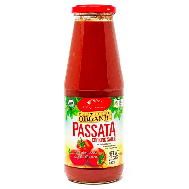 シェフズチョイス オーガニックパッサータトマトソース 裏漉しタイプ 690g 有機トマトピューレ Organic passata cooking sauce