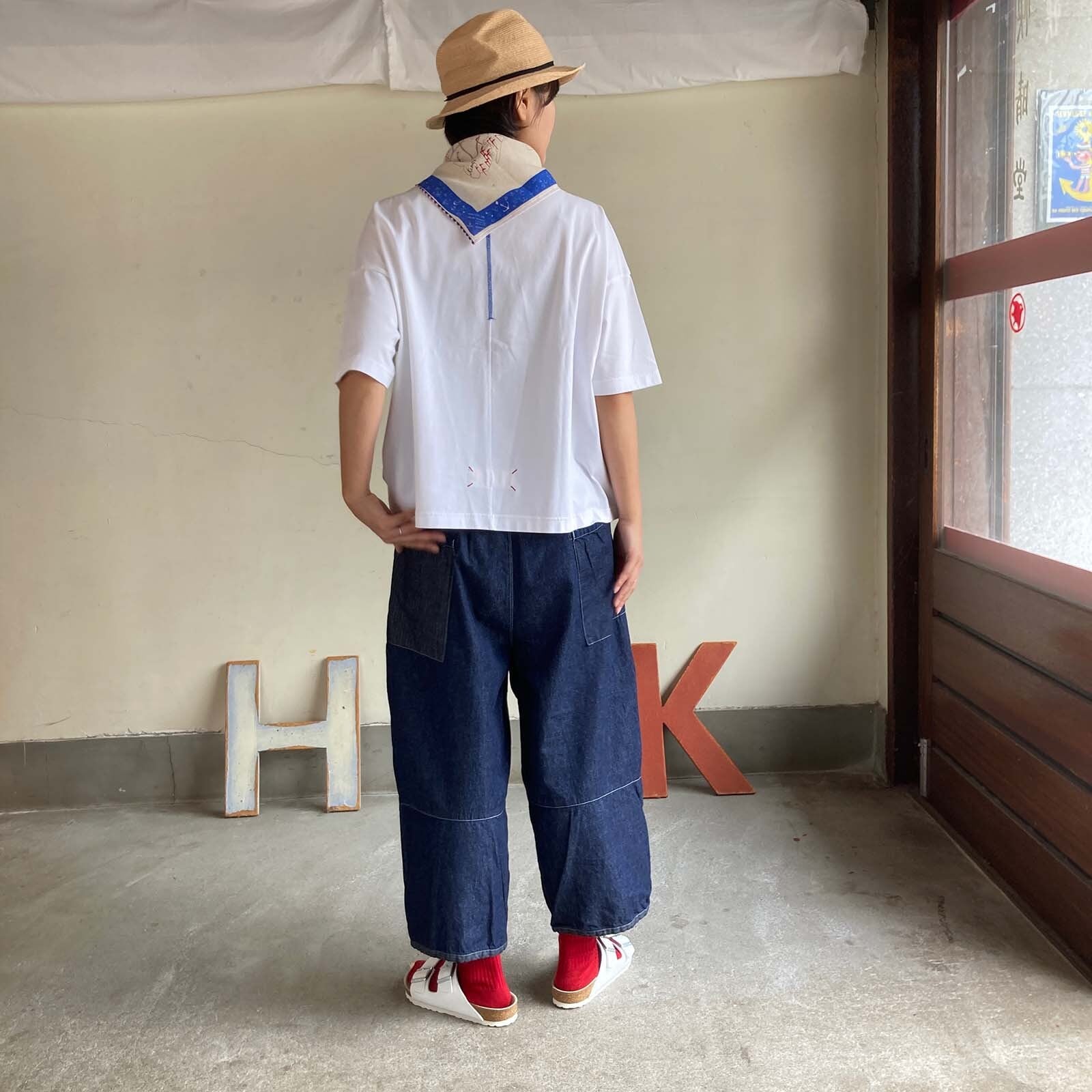 斜めポケットNewころんパンツ Girl's ライトオンスデニム/インディゴ