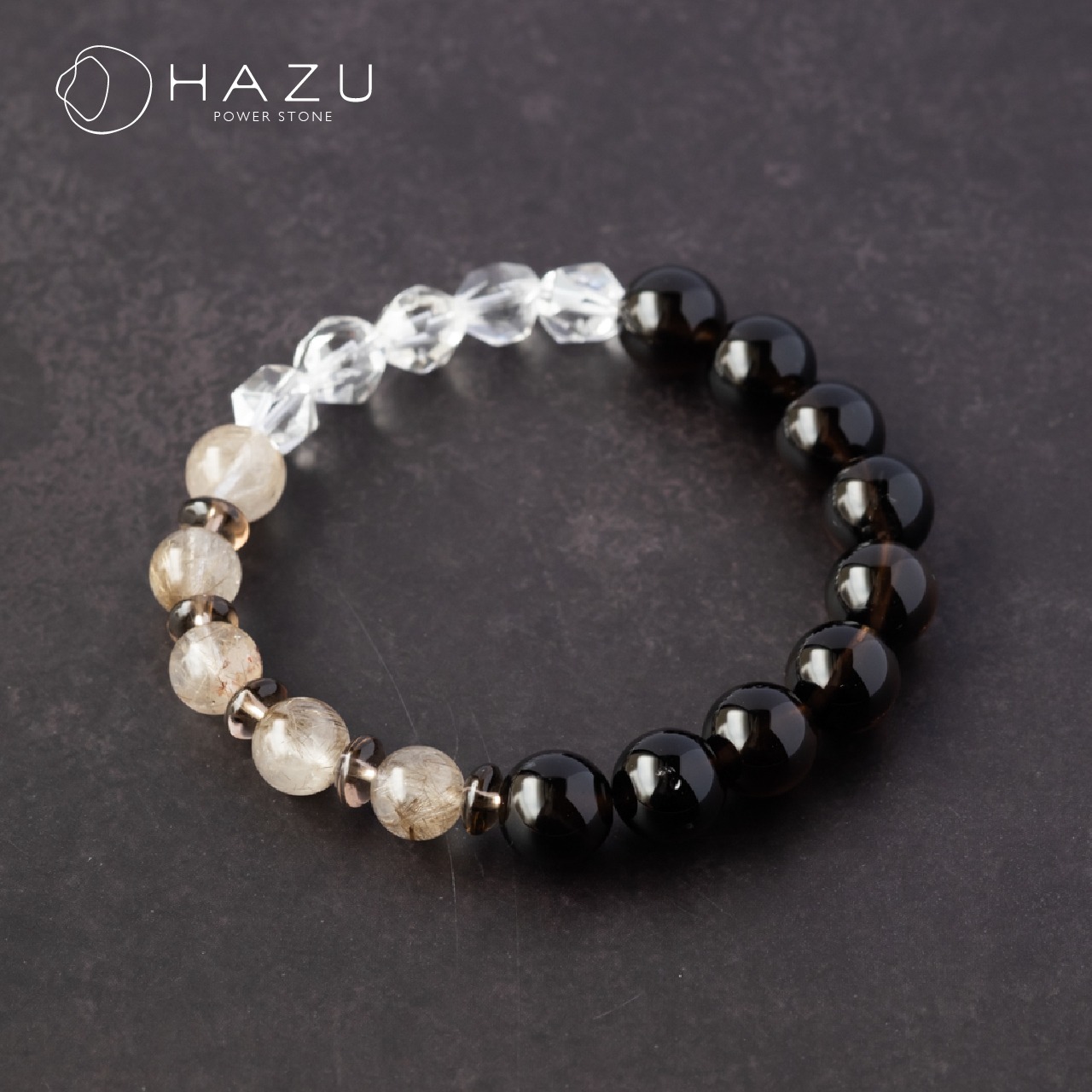 身を守り、道を開く［シルバールチルクォーツ／モリオン／水晶／スモーキークォーツ］