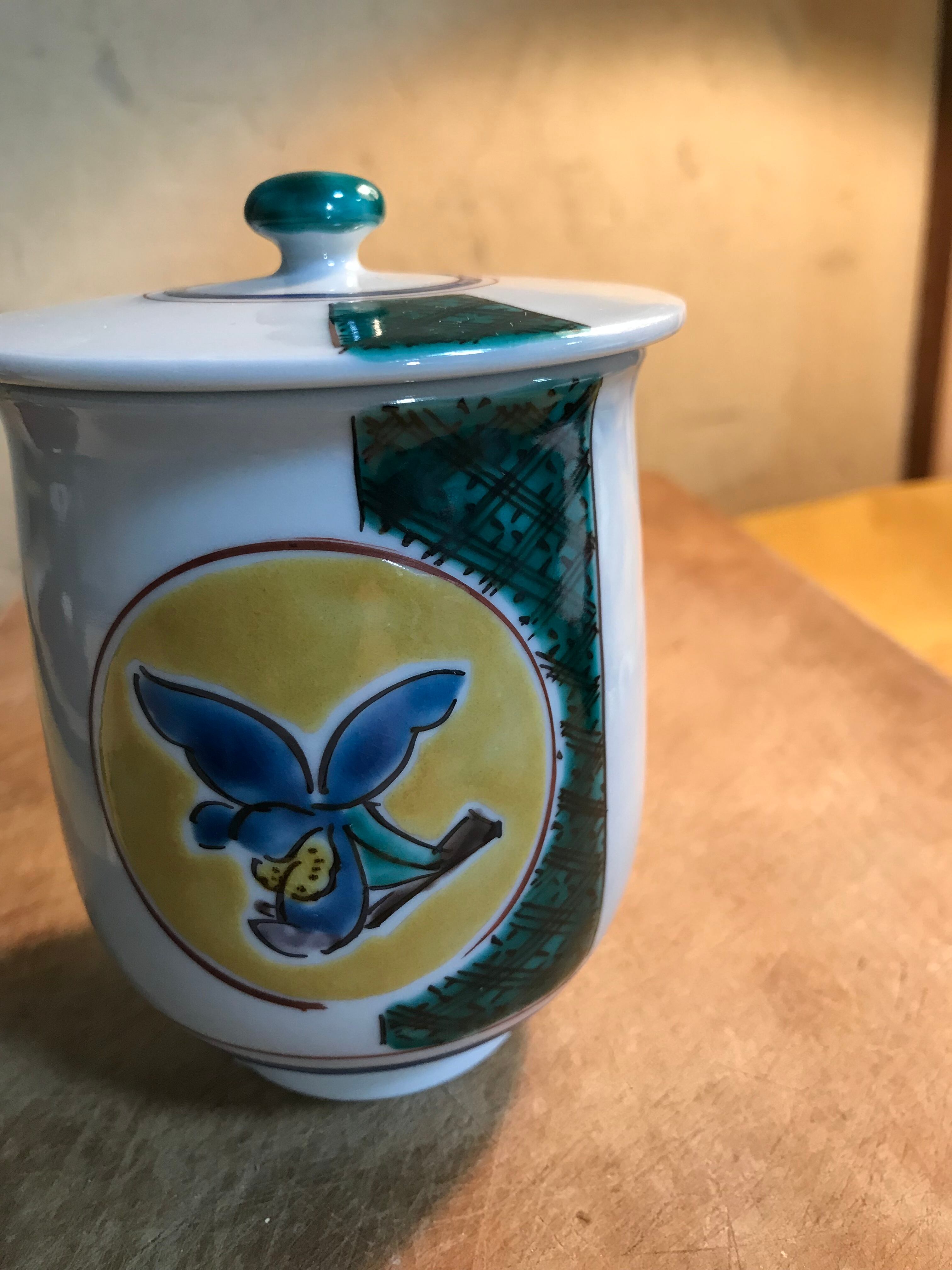 九谷焼美山 作香炉 花鳥文共箱