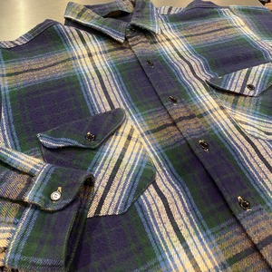 ⊕⊕ OSHKOSH FLANNEL CHECK SHIRT "BLUE"