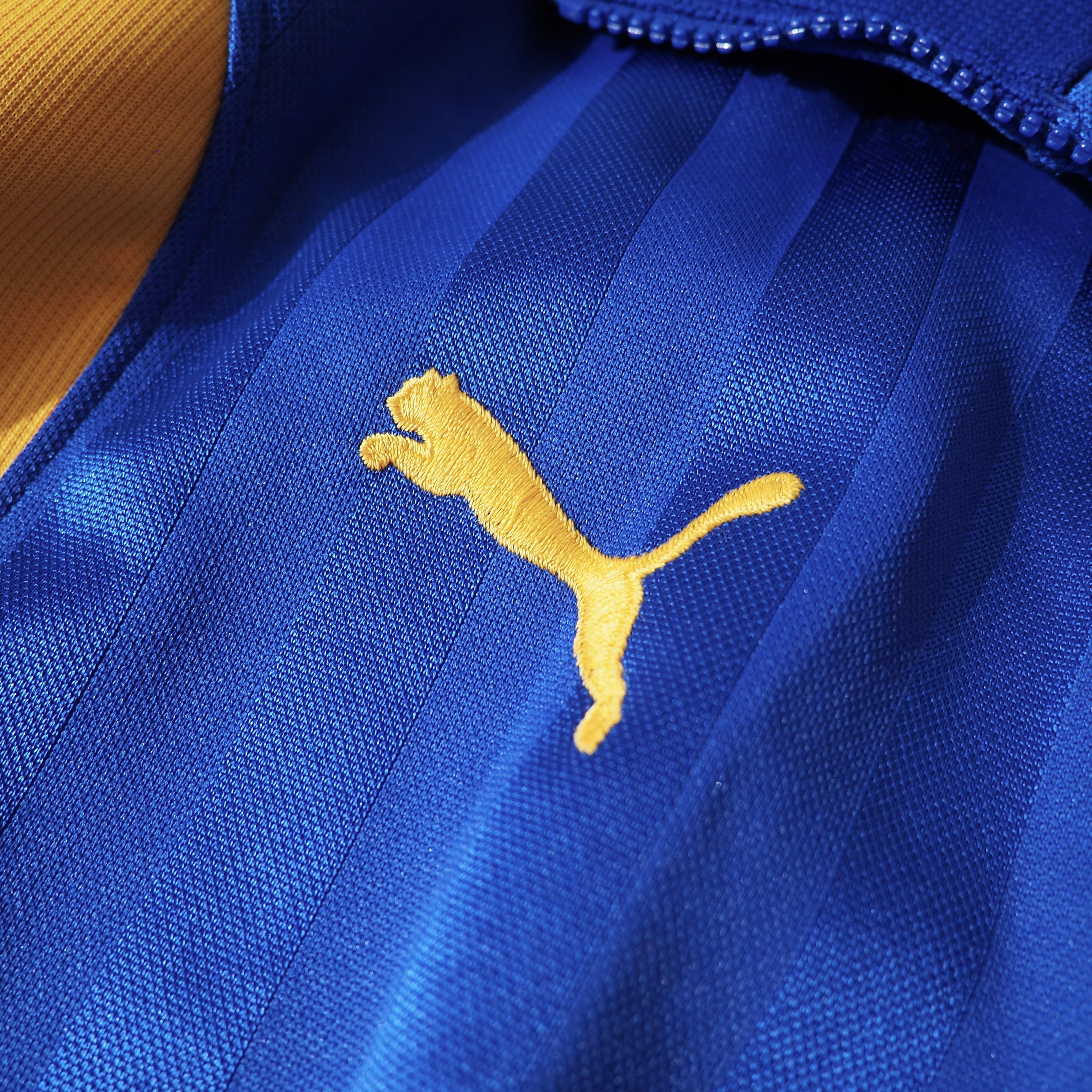 1990s ” PUMA ” Good color panel switching vintage loose track jacket