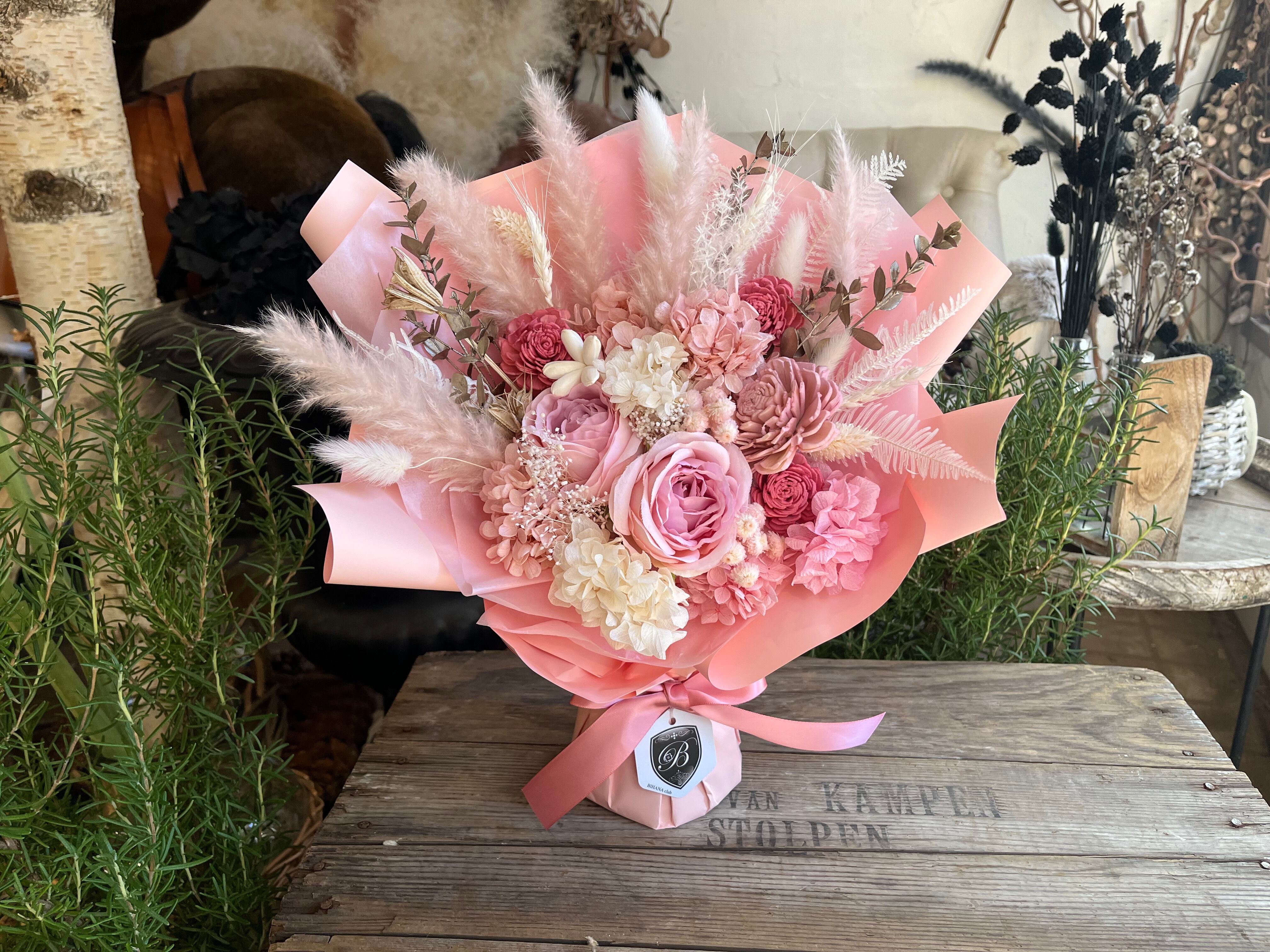 プリザーブドフラワー 花束 ギフト｜スタンディングブーケ（自立型