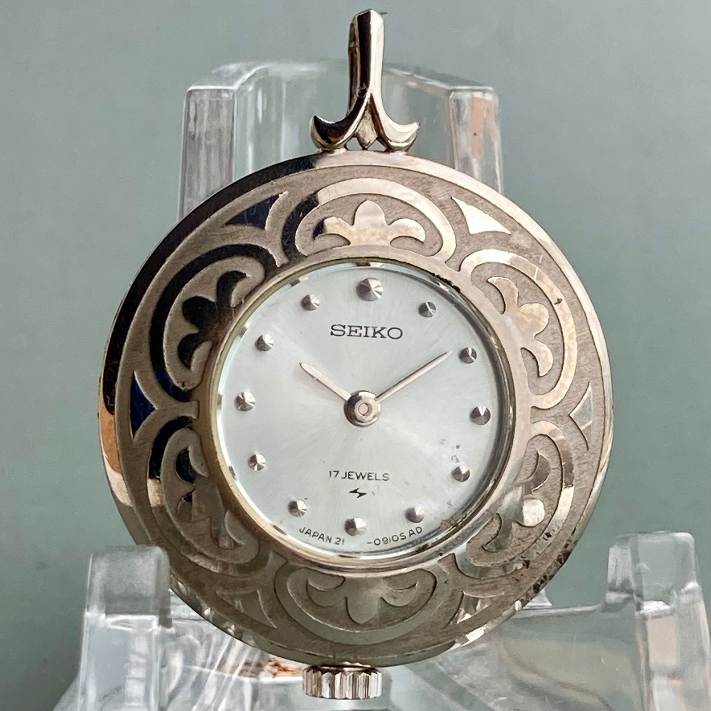 電池交換済み】セイコー SEIKO 懐中時計 クォーツ QZ チェーン付き