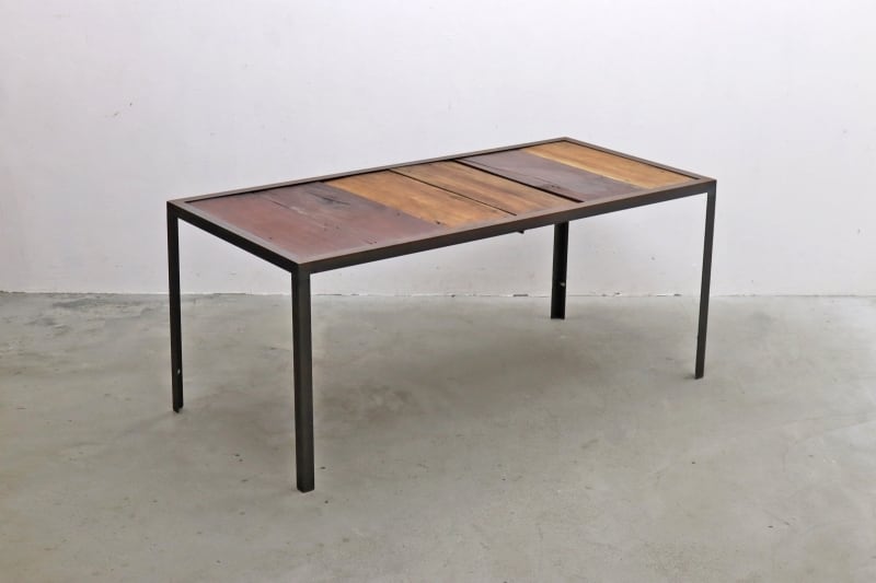 無垢材 アイアン ダイニングテーブル 作業台 机 デスク 展示台