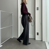 crew neck tulle sheer short tops/burgundy