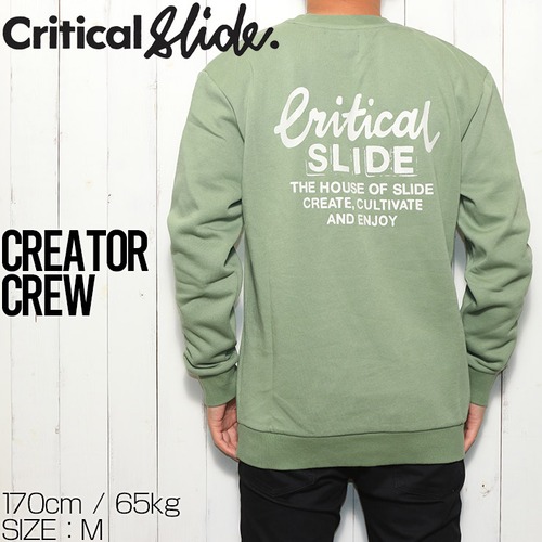 スウェットトレーナー クルーネック Critical Slide クリティカルスライド TCSS ティーシーエスエス CREATOR CREW FC2162L