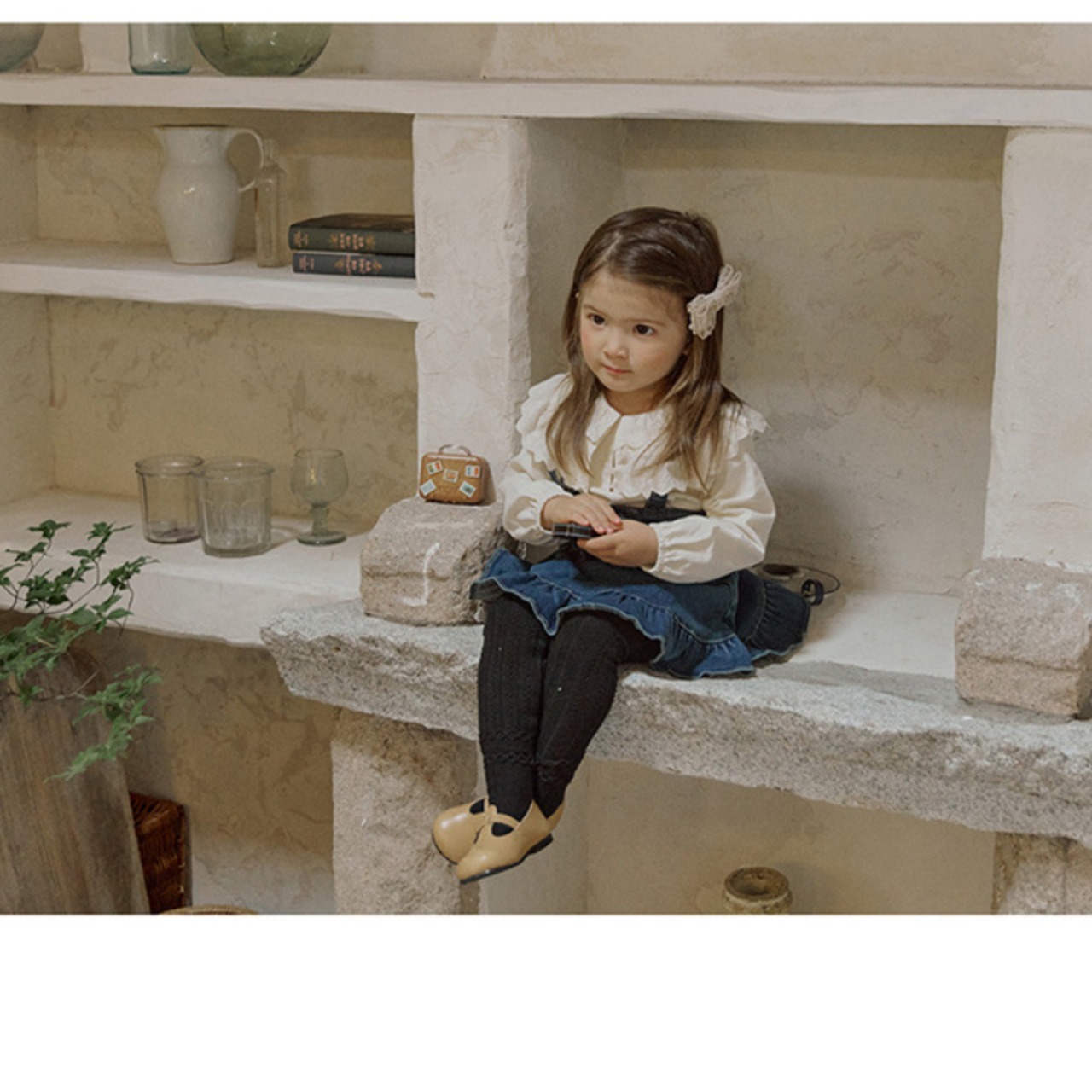 秋フリル裾サロペットスカート2色