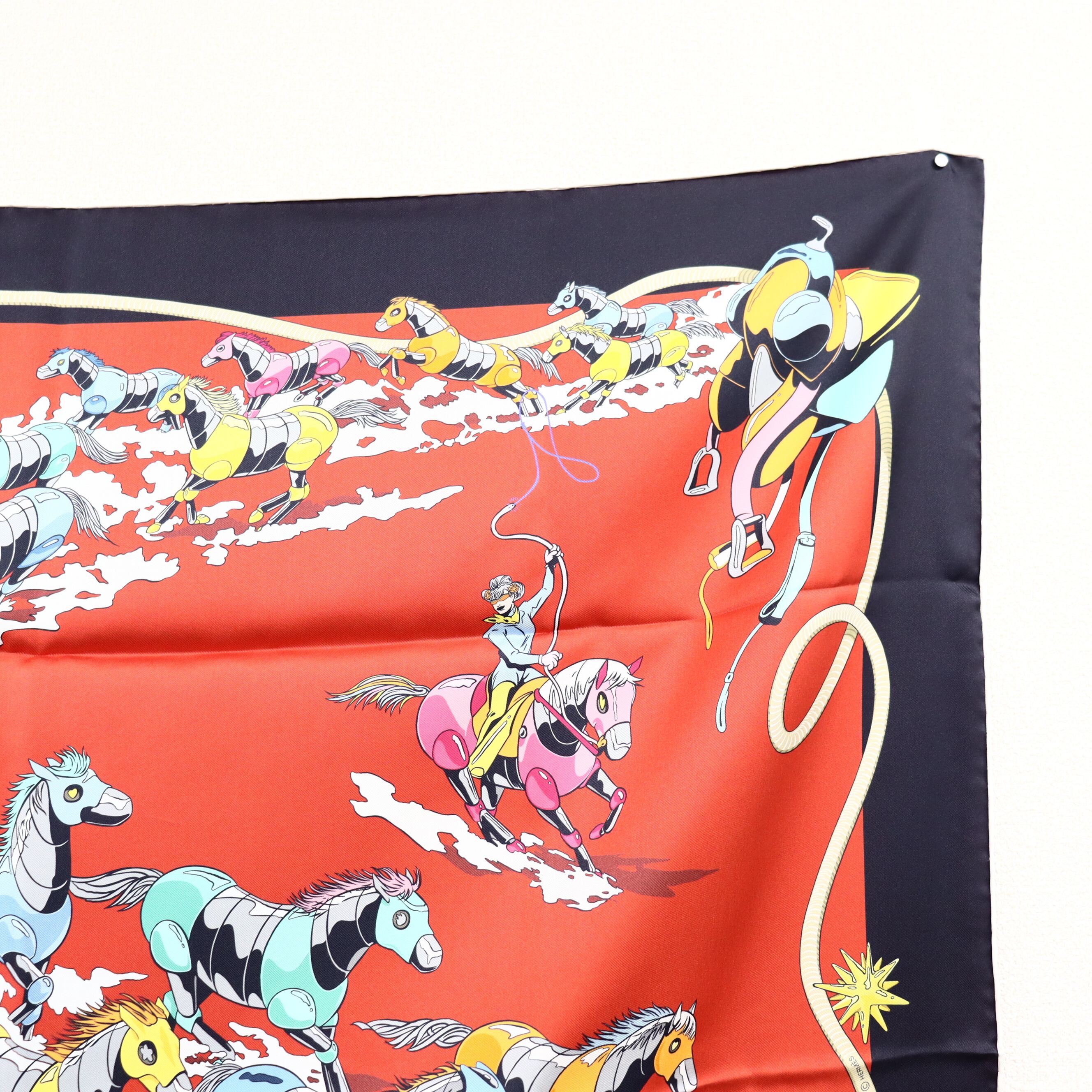 未使用】HERMES 茶色かっ エルメス カレ90 La Danse des Chevaux 未使用】HERMES 茶色かっ エルメス カレ90 La Danse des Chevaux