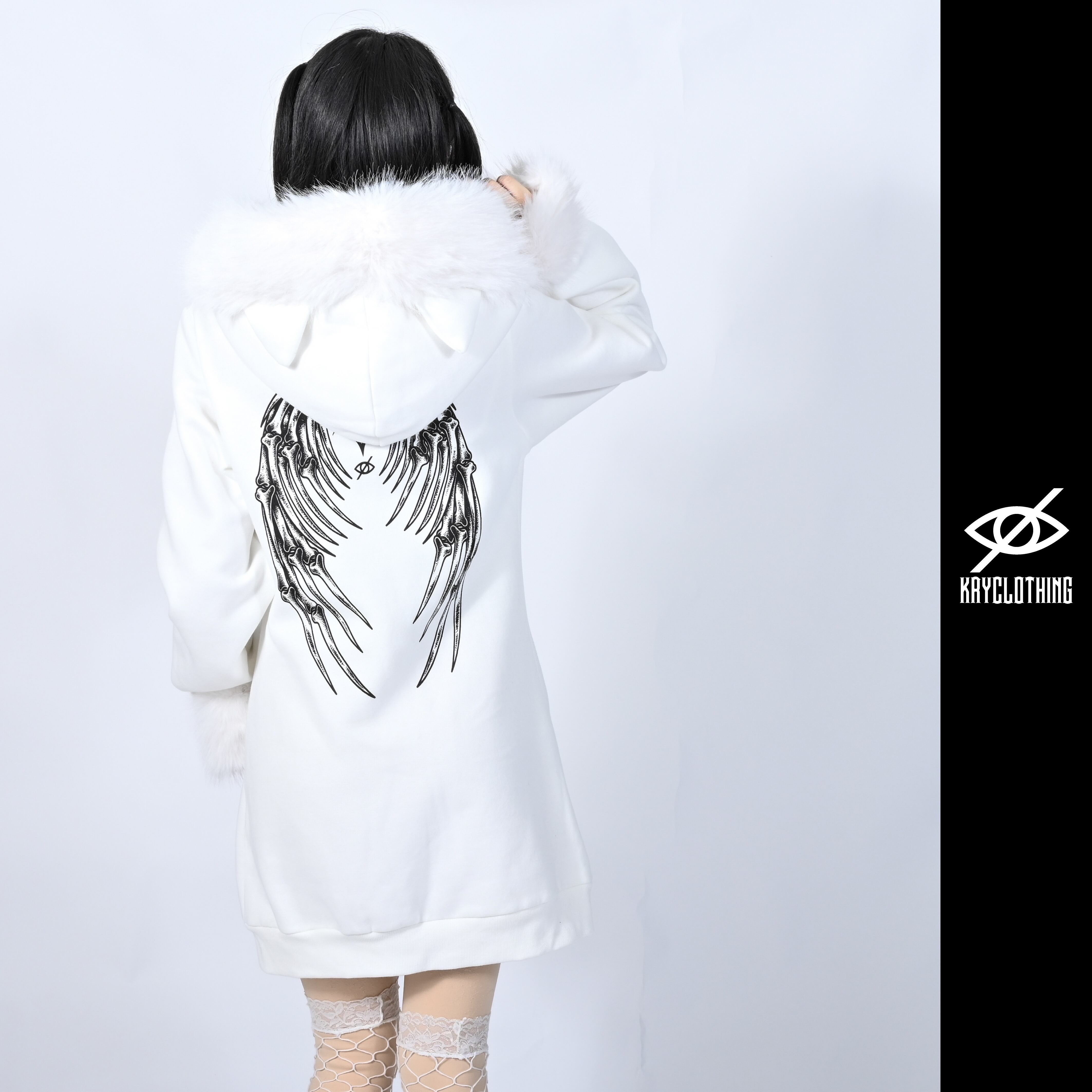 新品♥未開封KRYCLOTHING 耳付きフード パーカー ホワイト♥ラス1 KISAI」 | KRY clothing