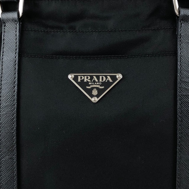 PRADA プラダ トートバッグ ブラック トライアングルロゴ ナイロン vintage ヴィンテージ オールド 8caxp5