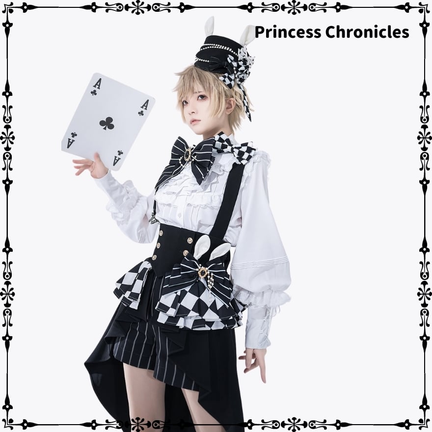 サブカル 服 地雷系 通販 予約販売 10月下旬出荷 少年装 ブランド Princess Chronicles オリジナル 市松模様 ブローチ かわいい プリンセス プリンス ユニセックス ロリータ 貴族 高貴 豪華 イベント衣装 舞台衣装