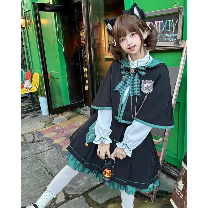 ロリィタ】魔法学園風 ケープ付き 制服 セットアップ｜SEASONZ