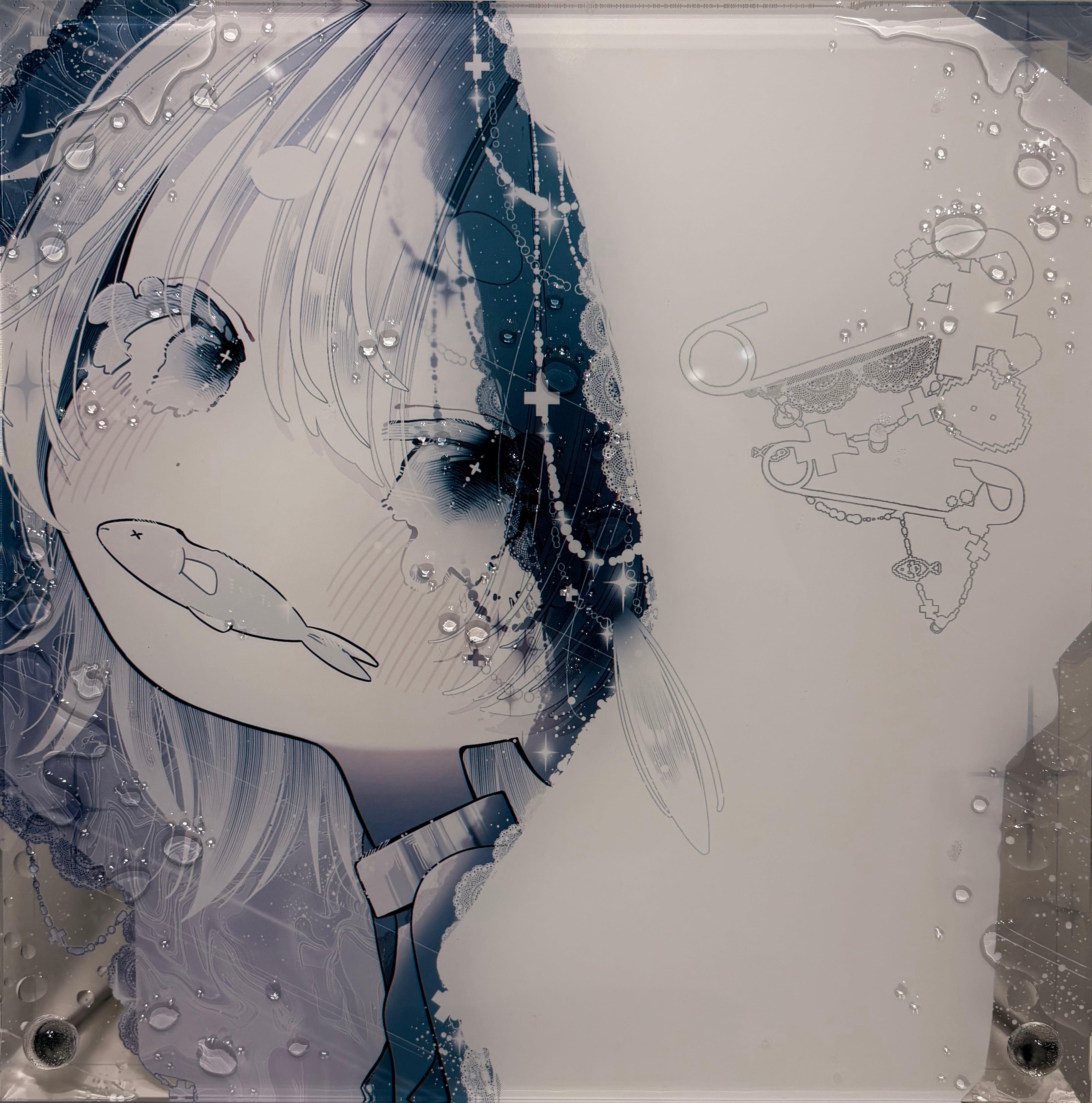 真筆　阿部乙人 油彩画 女性と花 てふてふ | 乙画廊 otogallery