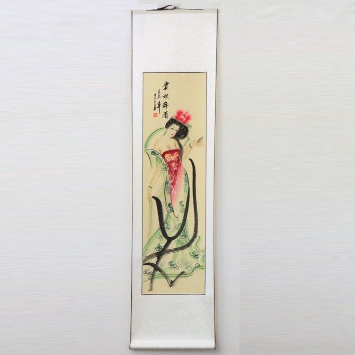 大白酔酒図掛け軸