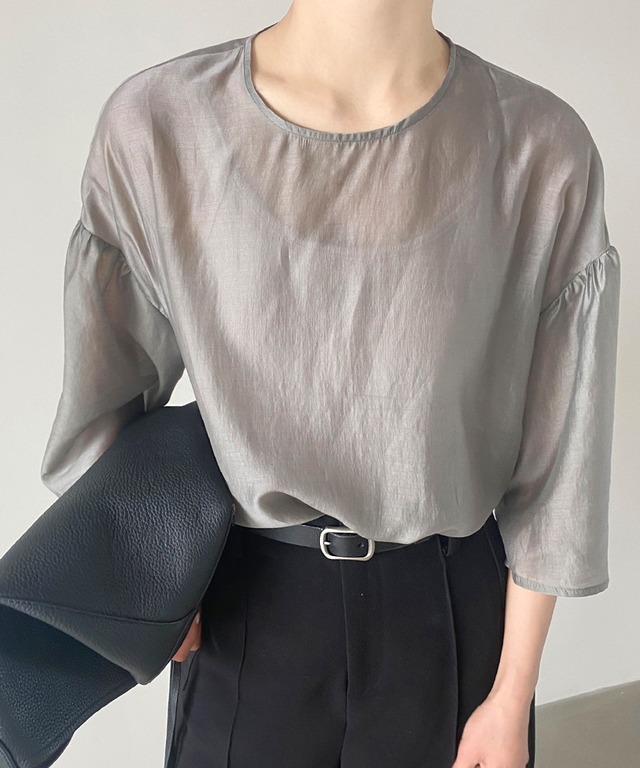 シアー◆シンプルブラウス【t-10950】
