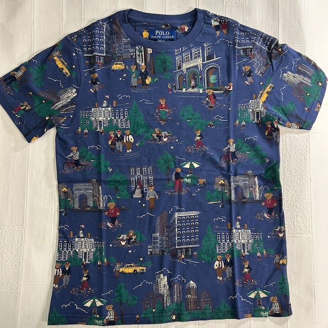 ブラックフライデー価格【140/150/160/170cm】大人もOK キッズ（男の子）ベア　半袖Tシャツ