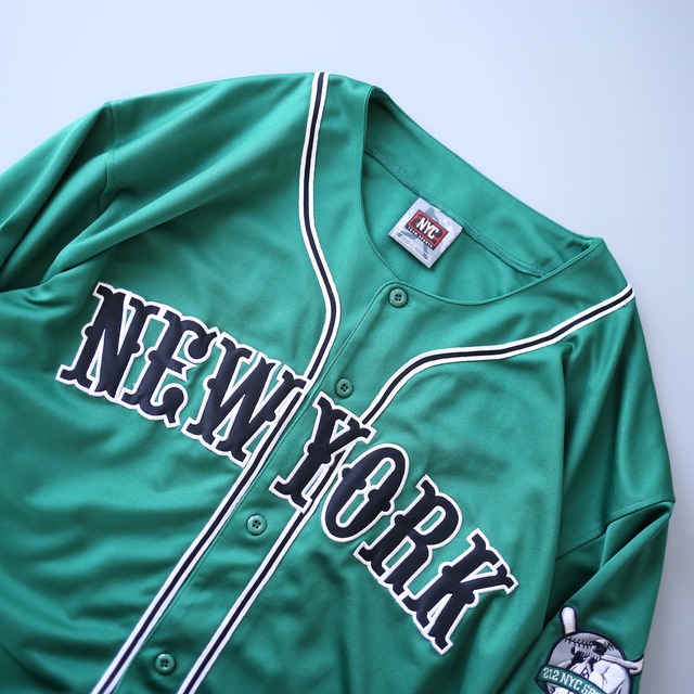 XXL over silhouette 5 numbering deep green baseball shirt