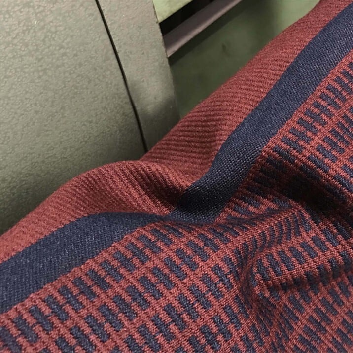 Wool Cushion KV21 (Bordeaux / Navy)