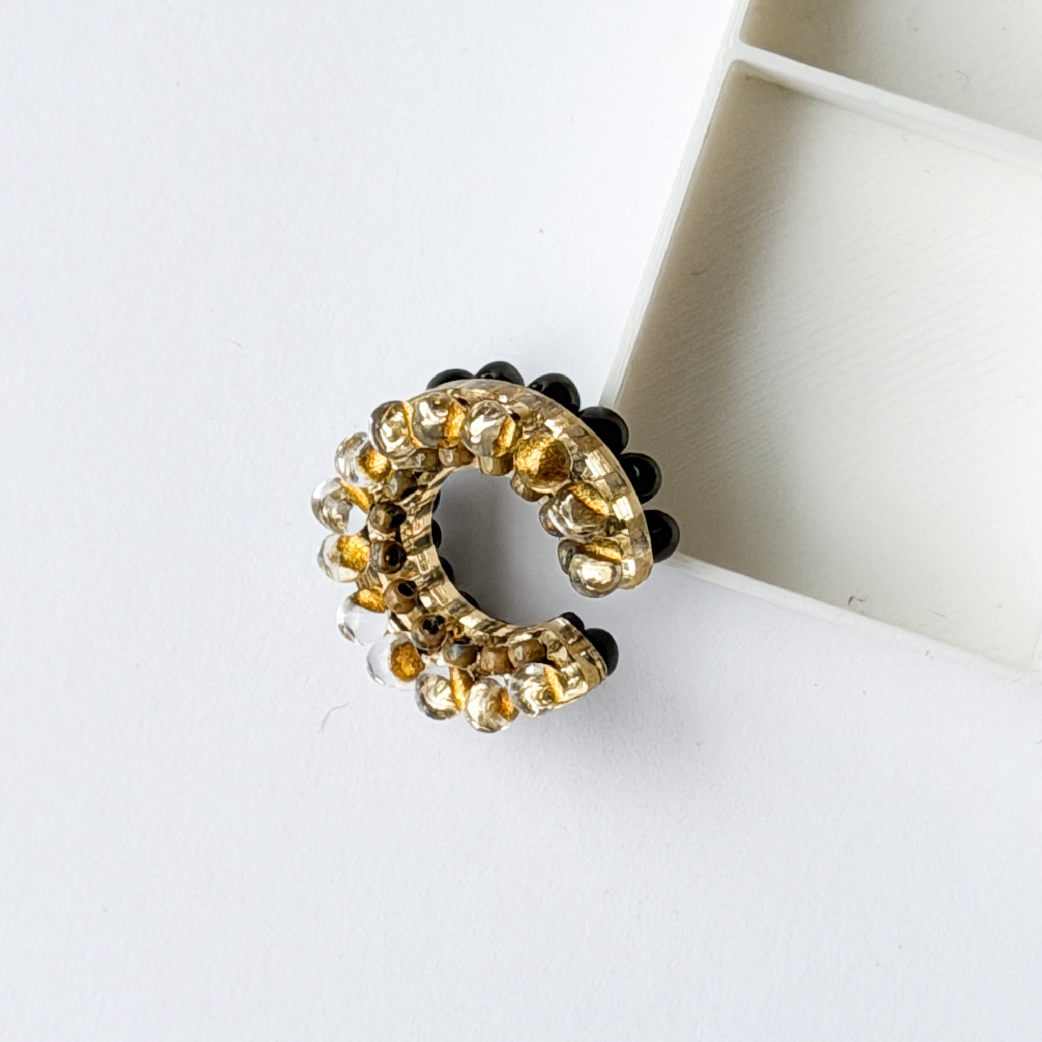puzzle ring ear cuff 'bicolor' [05]