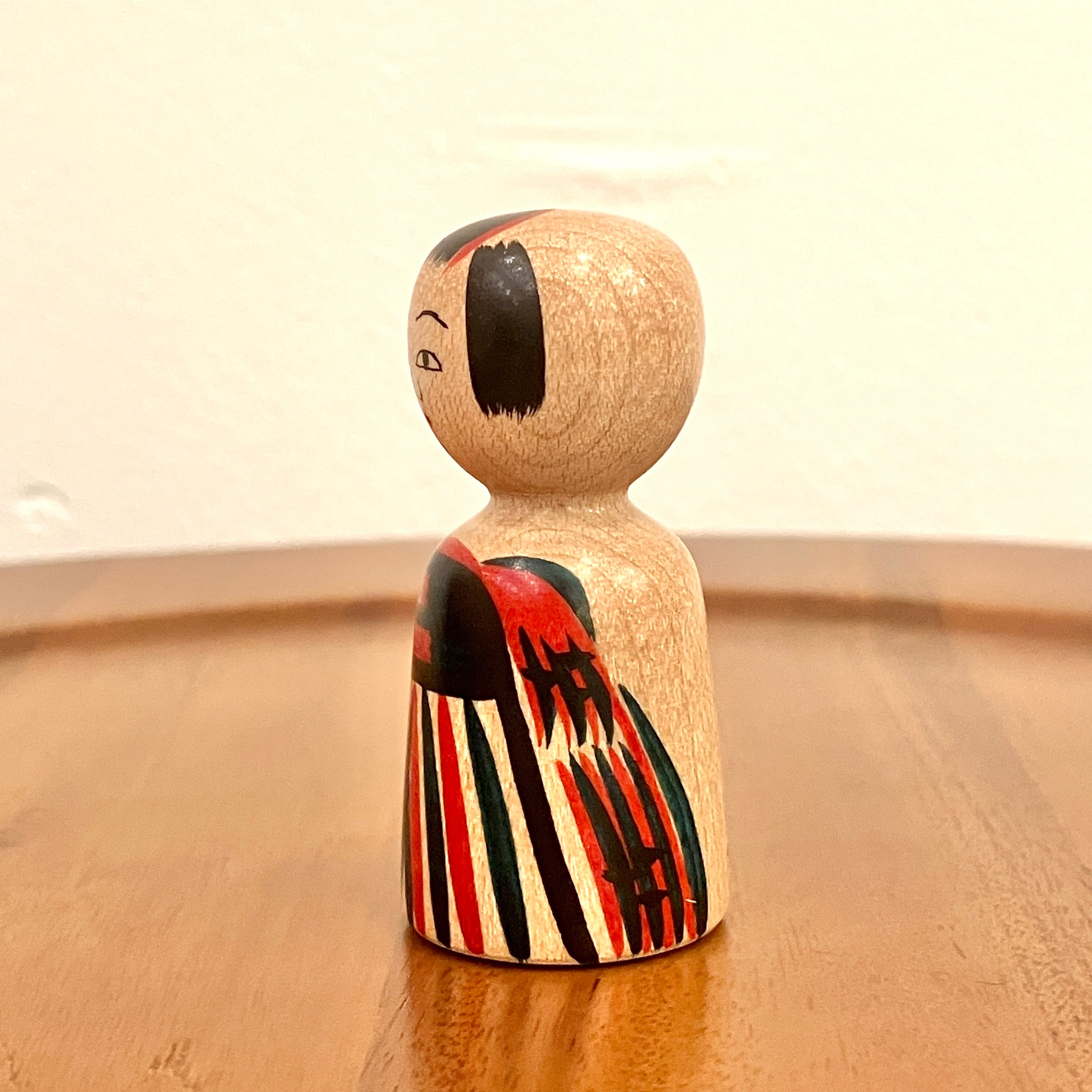 三春文雄工人 こけし 木地山系 独立系こけし（木地山系） / 三春文雄工人 A | kokeshka