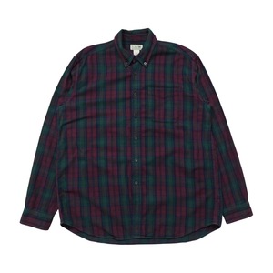 L.L.BEAN PLAID FLANNEL BUTTON SHIRT SIZE L (USED)