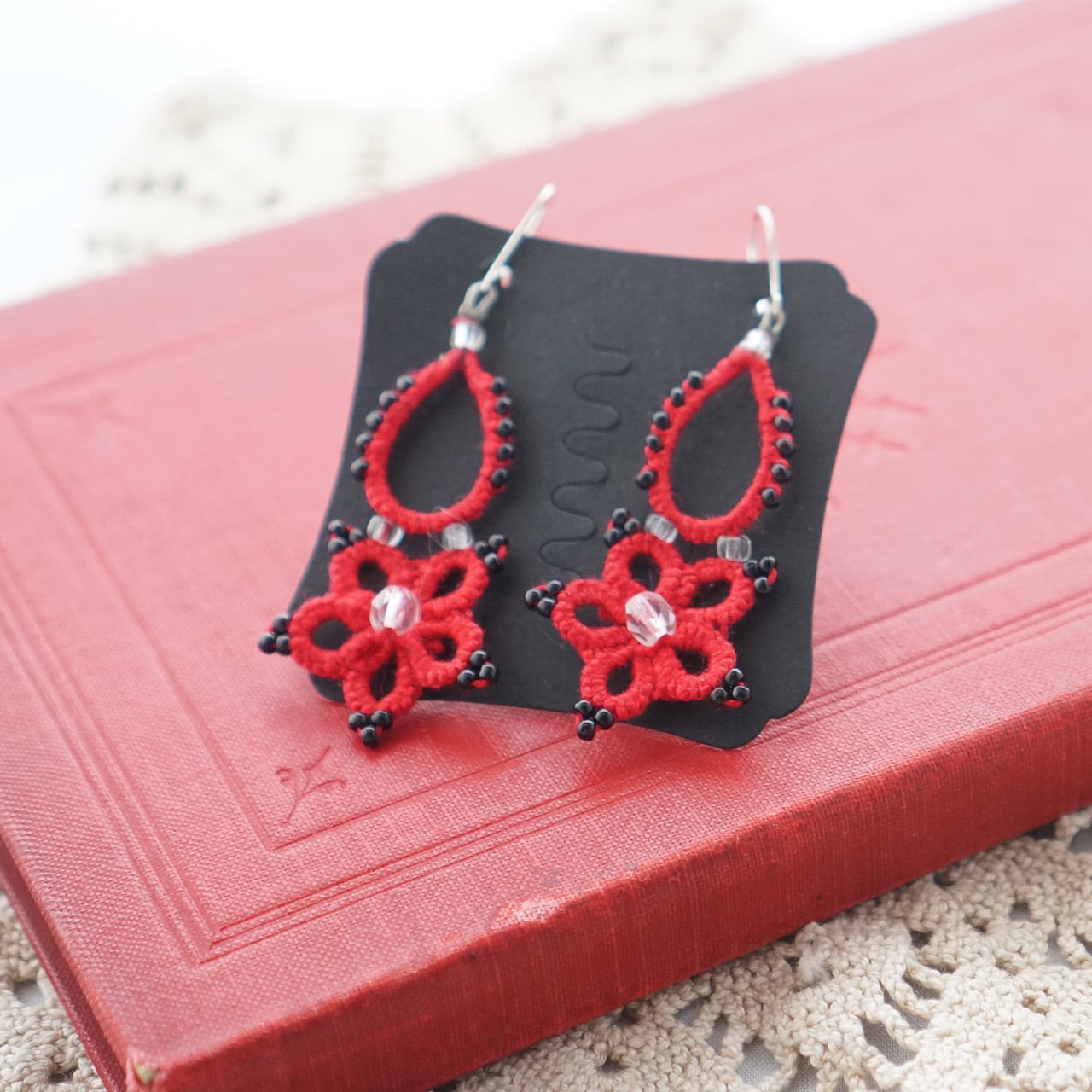 トルコ オヤのピアス（メキッキオヤ：花） | Anneli folkcraft