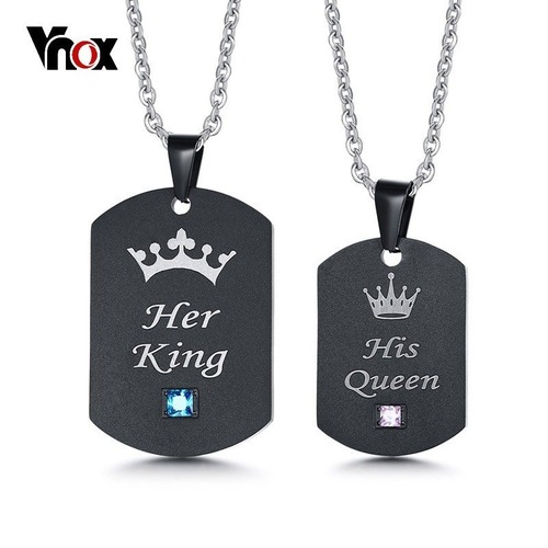 【送料無料】 レディース ネックレス ジュエリーセット クイーン キング カップル メンズ ペンダント マッチング セット ステンレス 40001157