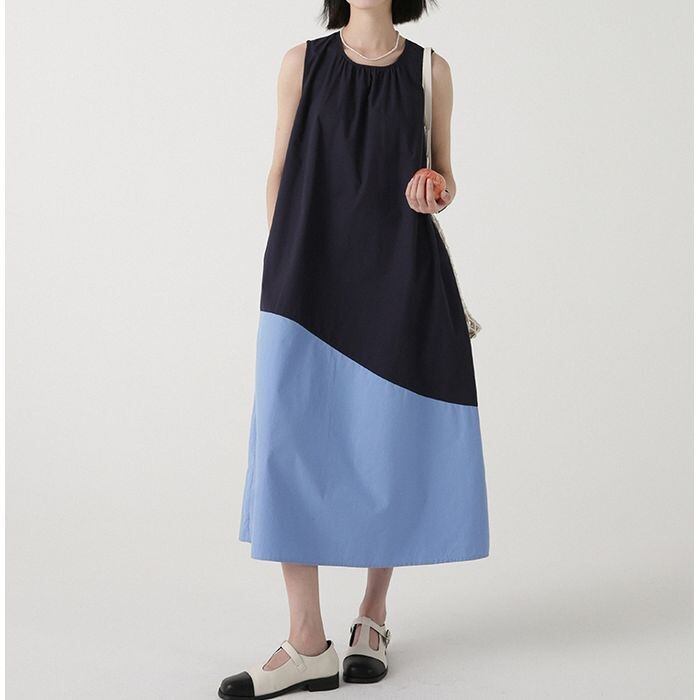 assynmetery color block one-piece 13156