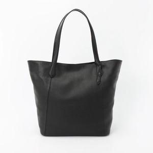 Shrink Leather Vertical Tote Bag(No metal fittings)　Black
