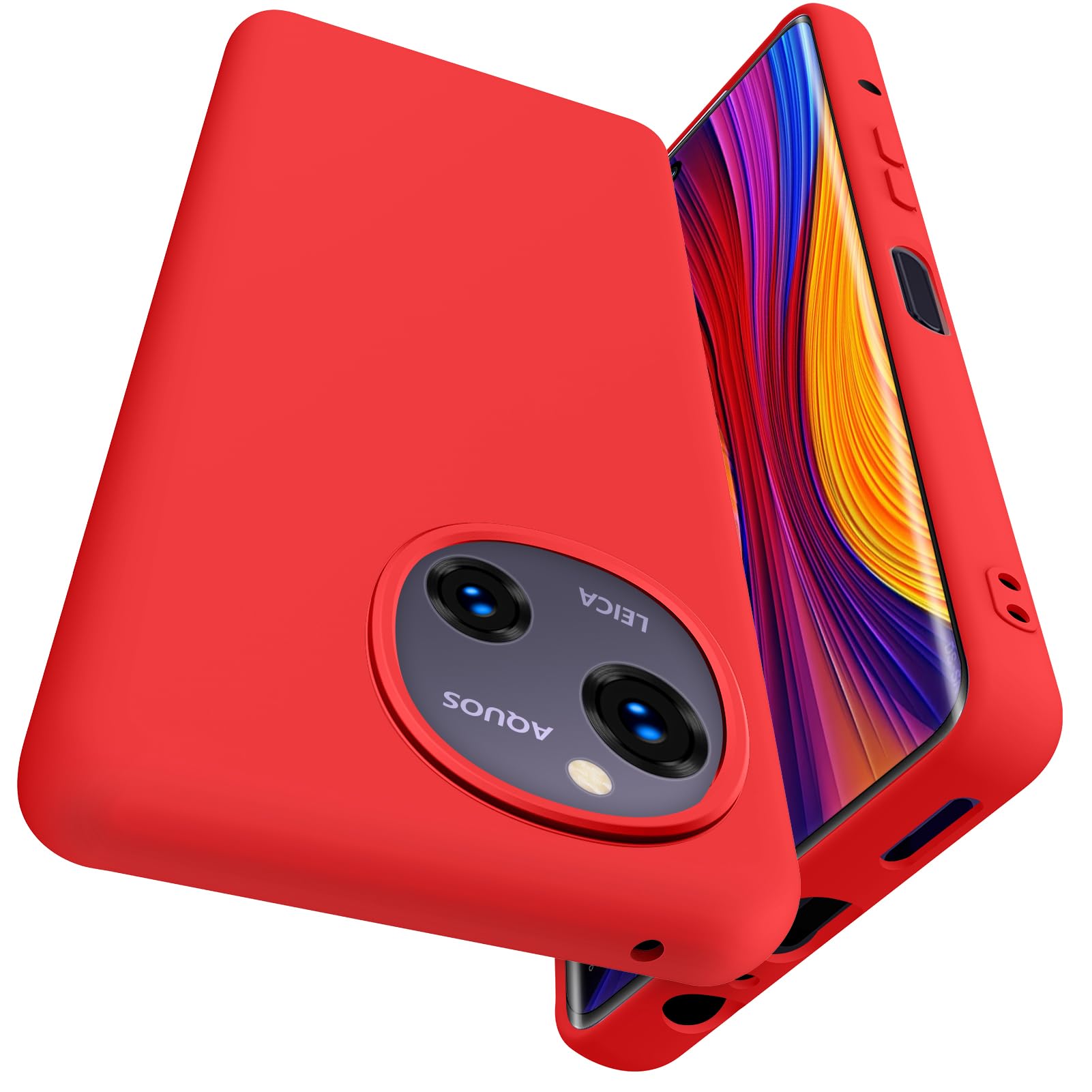 MPHSZJEO 対応 AQUOS R9 用ケース TPU ワイヤレス充電 耐衝撃 ストラップホール付 ガリー