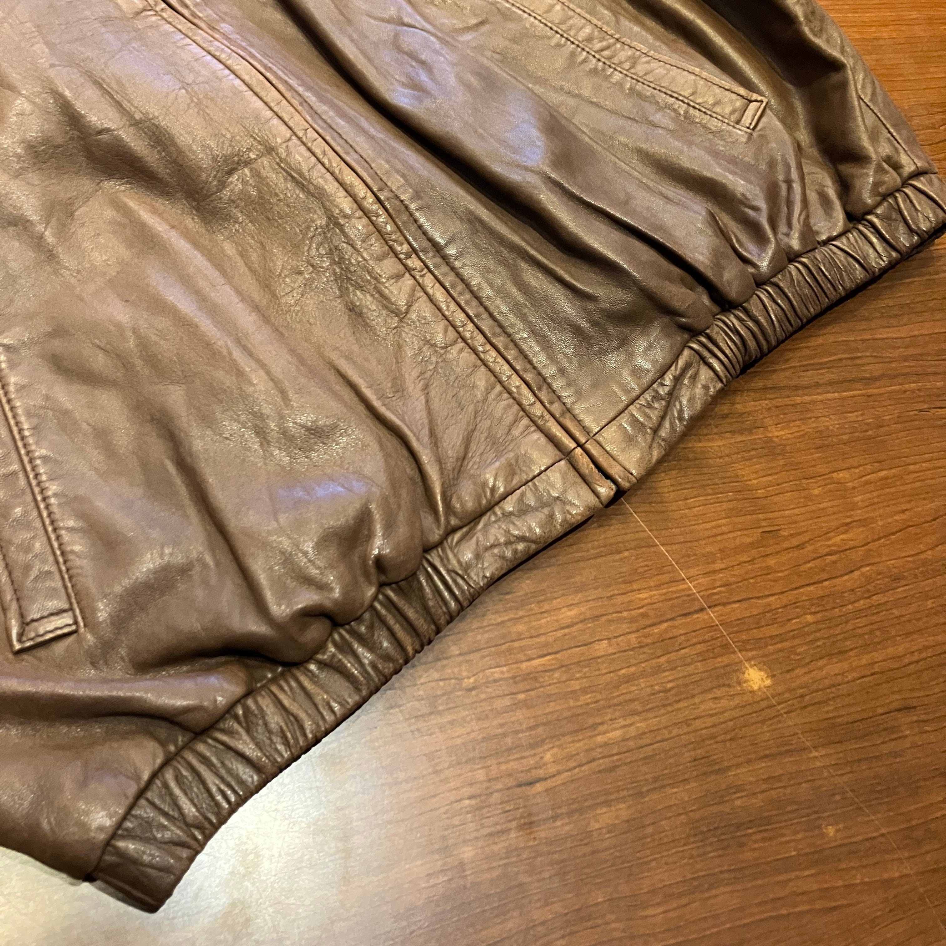 RALPH LAUREN LAMB LEATHER SWING TOP BROWN ポニー無し 1990'S OLD