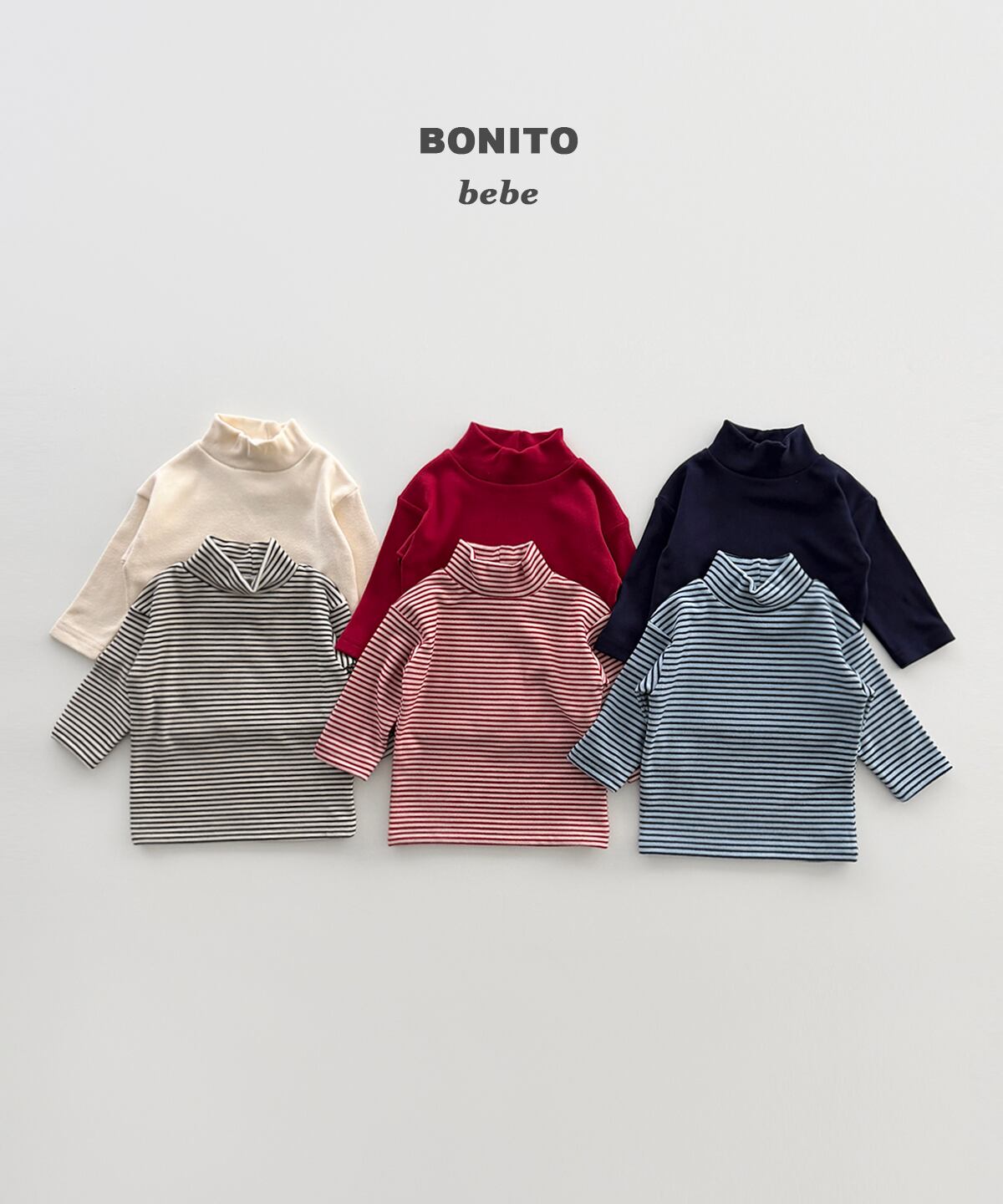 bebe linen special 1+1 turtleneck【BONITO】※12月中旬発送予定