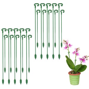 【特価処分】LIKENNY 園芸支柱 植物支柱 花ささえ スライド支柱 17cm+27cm 20本組セット 耐久 部屋の装飾 使いやすい 植物成長 植物サポート盆栽用 花支え ガーデニング用支柱