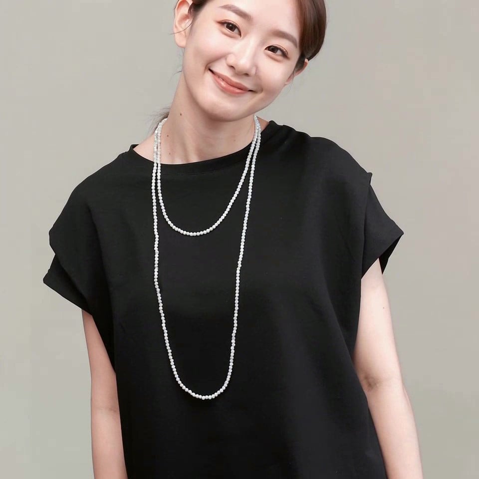 【3WAY 145cm】ロングネックレス セパレート仕様 ラウンド マザーオブパール / 天然シェル 真珠層 パール風 ホワイト レディース フォーマル 普段使い 結婚式 卒業式 入学式 ギフト / pe-173