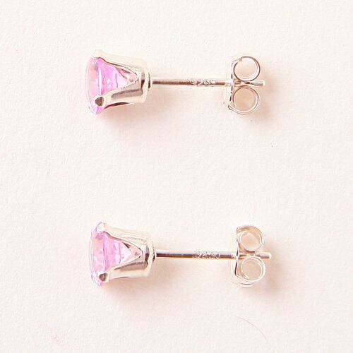 シンセティック ピンクサファイア ピアス レディース 14金 ホワイトゴールド 9月 誕生石 お守り 誕生日プレゼント 女性 アレルギー対応 ブランド 揺れる