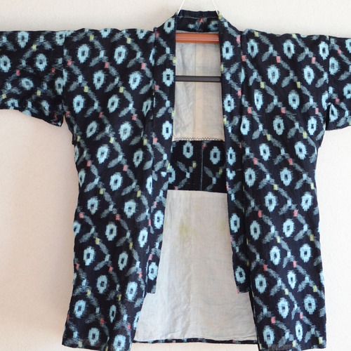 野良着 古布 藍染 絣 木綿 着物 ジャパンヴィンテージ リメイク素材 昭和レトロ | Noragi Jacket Japanese Fabric Cotton Vintage Indigo Dyed Ikat Kasuri Kimono