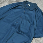 rayon blend design polo shirt navy