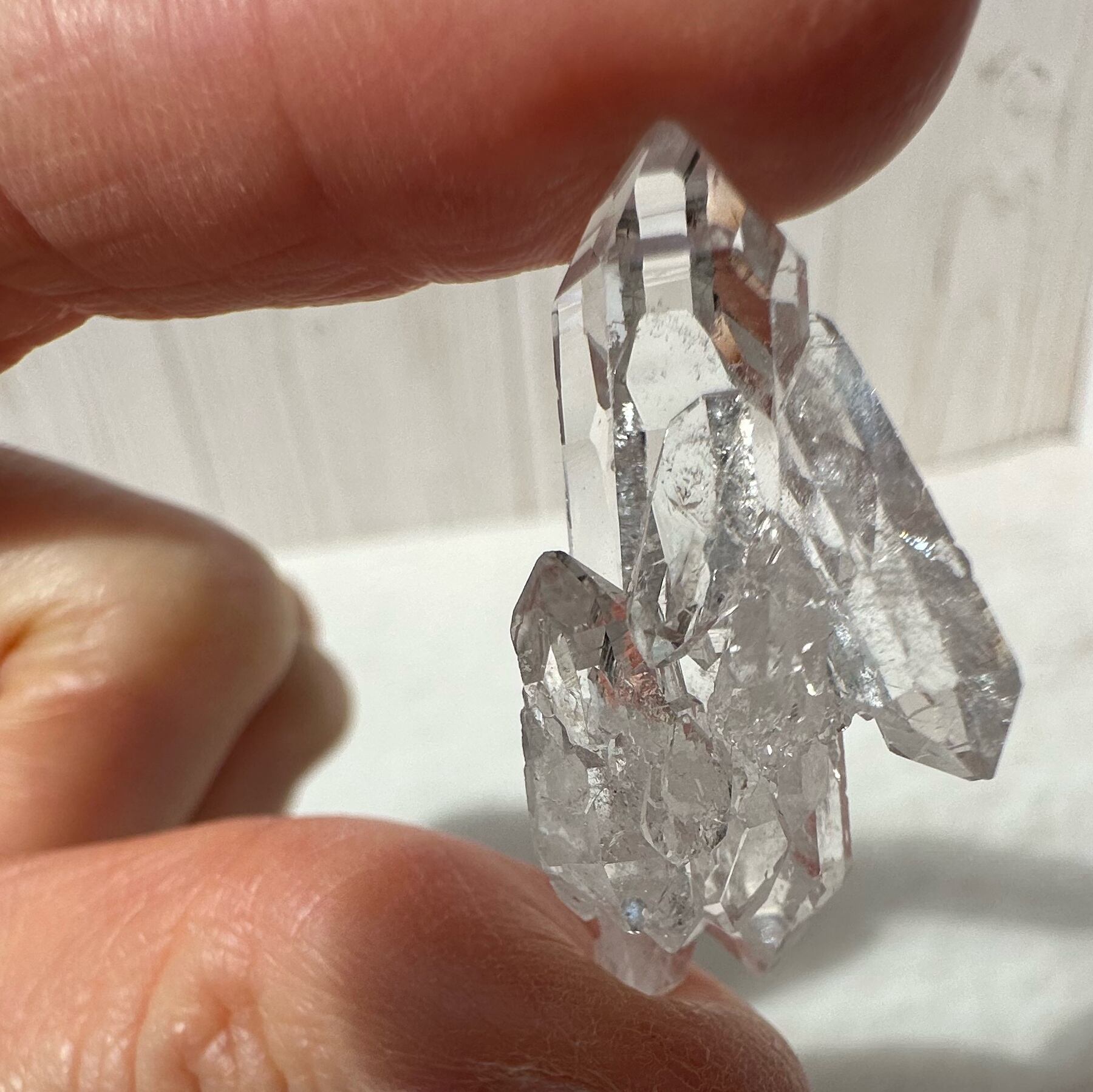 流れ星】ブラジル ゼッカジソウザ産 両剣水晶 ミニクリスタル