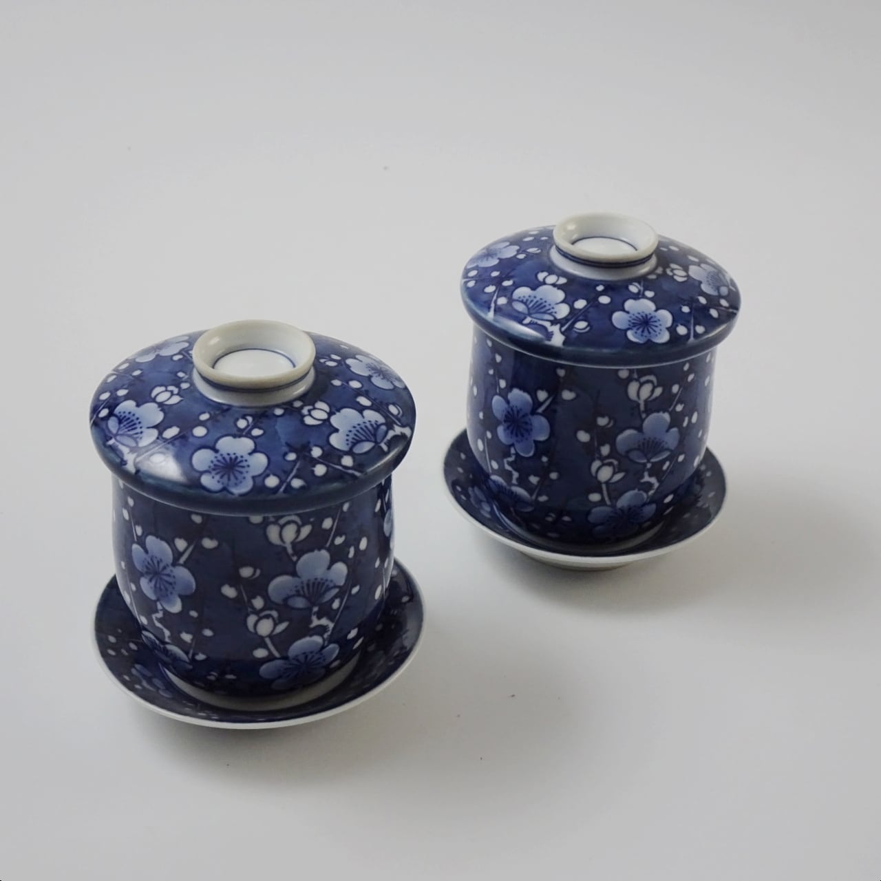 波佐見焼 ダミ梅 茶碗蒸しペアーセット（2ヶ入化粧箱） | 有田焼 かど