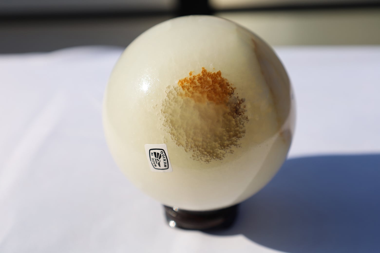 ホワイトカルサイトスフィア1方解石アラゴナイト商品コード