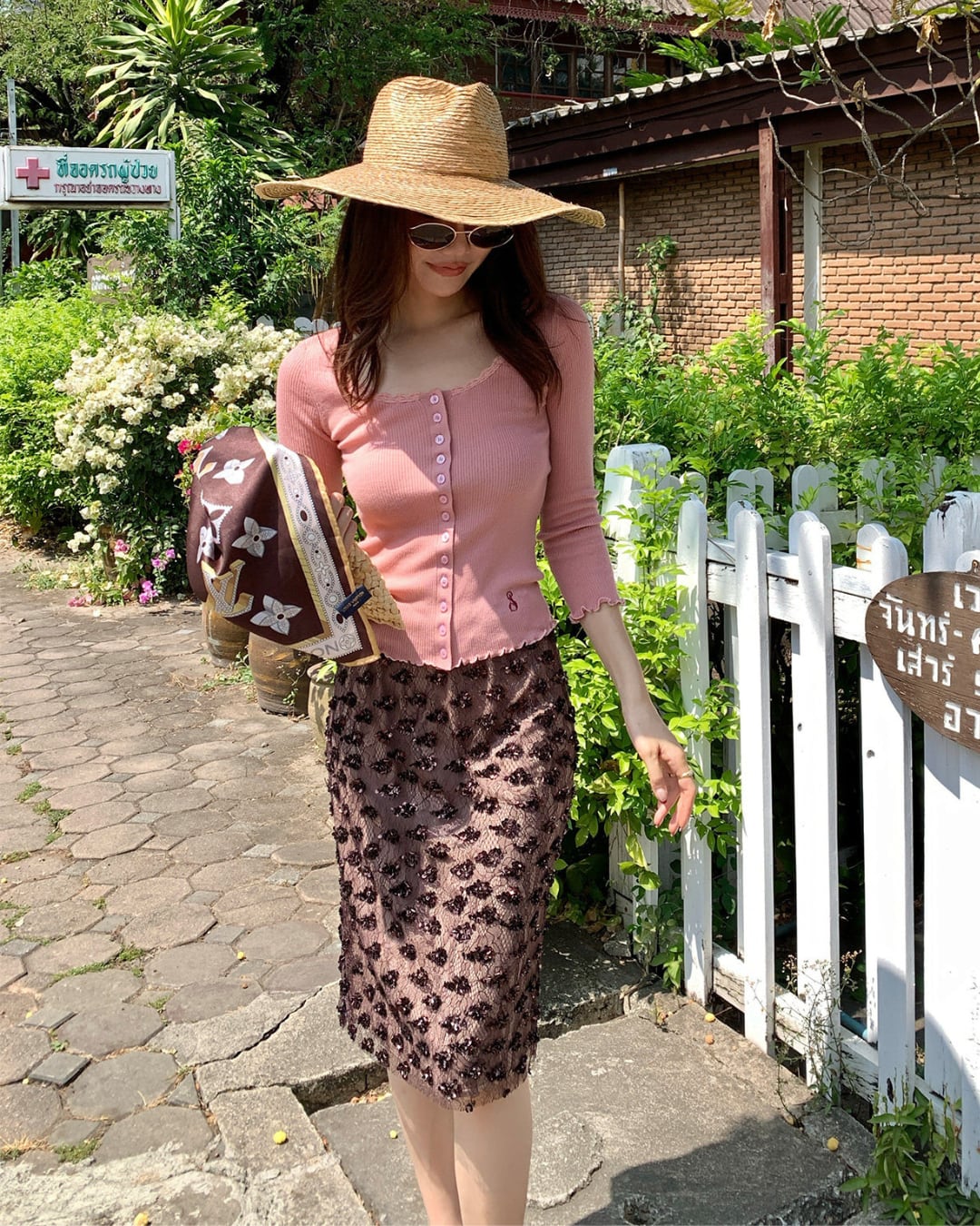 フラワーシアーミディスカート S26117