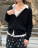 ~90s BENETTON Black Wool Knit Cardigan ITALY製