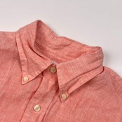 リネン100% Brooks Brothers ブルックスブラザーズ BD ボタンダウン 長袖シャツ M/ピンク系 メンズ
